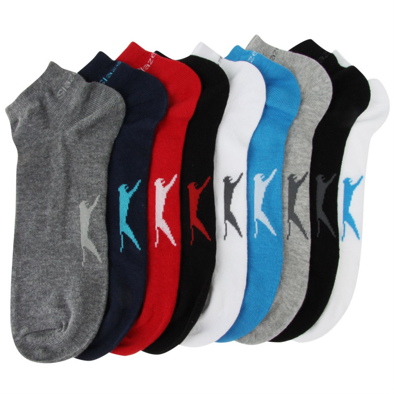 Slazenger 5PK TRAINER SOCK 10 COLOURED JUNIOR 1-6 