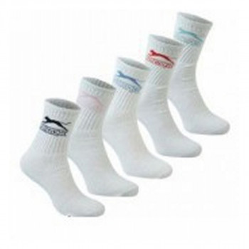 SLAZENGER Чорапи 5PK CREW SOCK 10 WHITE 