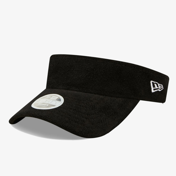 New Era New Era Towelling Womens Black Visor Cap 