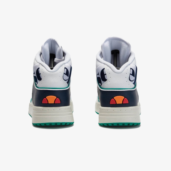 Ellesse ASSIST HI LTHR AM WHT/DK BLU/GRN 
