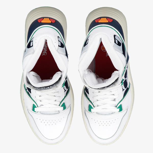 Ellesse ASSIST HI LTHR AM WHT/DK BLU/GRN 