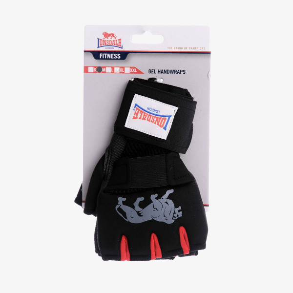 Lonsdale Ръкавици Gel Handwrap 00 Black/Red Medium 