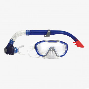 Speedo GLIDE MASK SNORKEL SET AU GREY/BLUE 