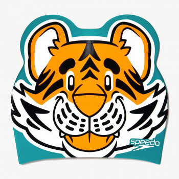 Speedo PRINTED CHARACTER CAP IU LTS ORANGE/GREE 