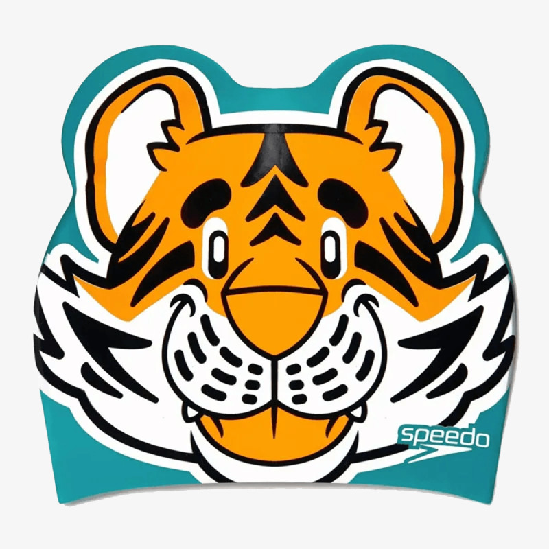 Speedo PRINTED CHARACTER CAP IU LTS ORANGE/GREE 