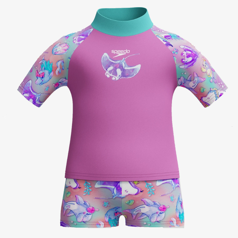 Speedo DIGI PT SS RASH TOP SET IF PURPLE 