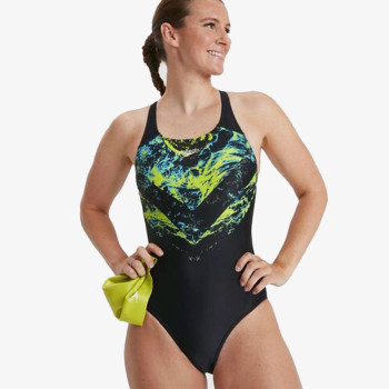 Speedo Бански костюм от една част ECO 5CM BRF AM GREEN/BLACK 