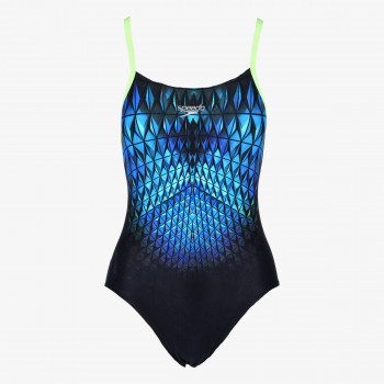 Speedo ECHOMIRROR PLMT DIGI RLBK AF BLACK/GREE 