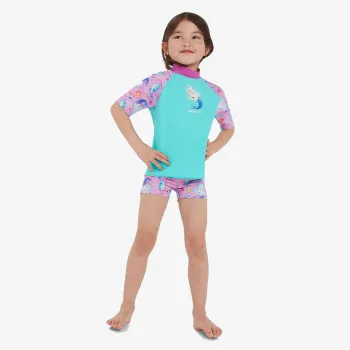 SPEEDO БАНСКИ КОСТЮМ ОТ ЕДНА ЧАСТ Short Sleeve Printed Rash Top Set 