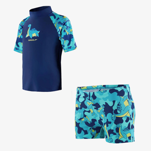 Speedo Комплект Short Sleeve Printed Rash Top Set 