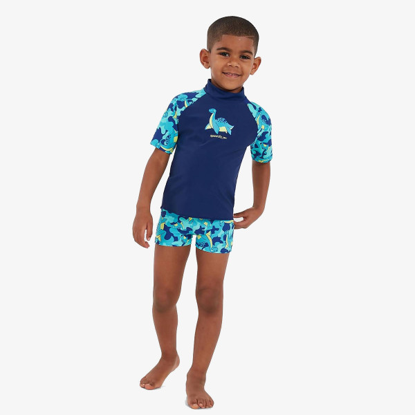 Speedo Комплект Short Sleeve Printed Rash Top Set 