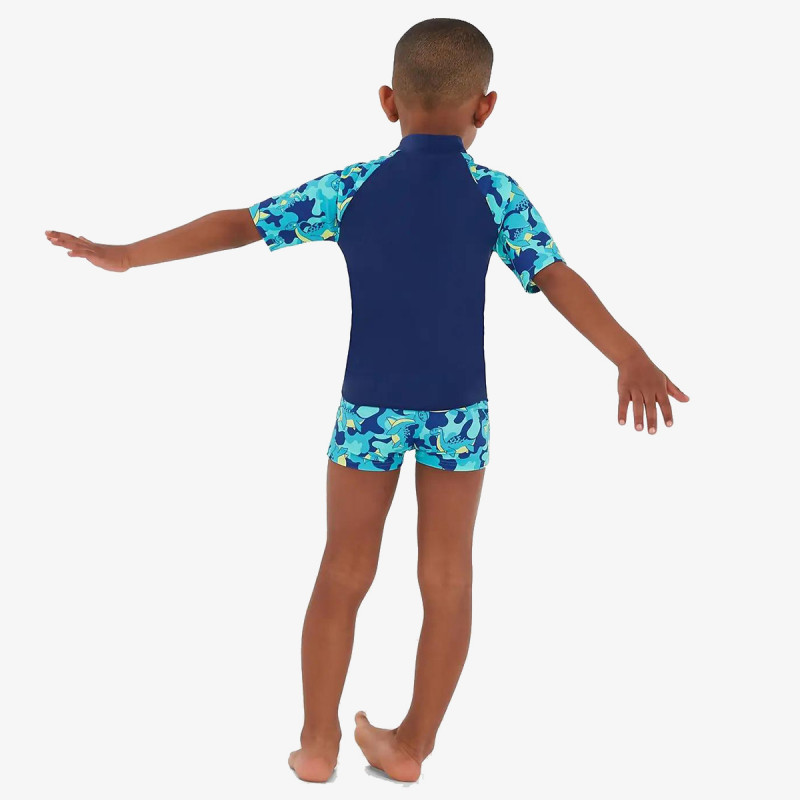 Speedo Short Sleeve Printed Rash Top Set 