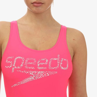 Speedo Бански костюм от една част Logo Deep U-Back 