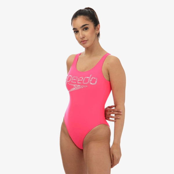 Speedo Бански костюм от една част Logo Deep U-Back 