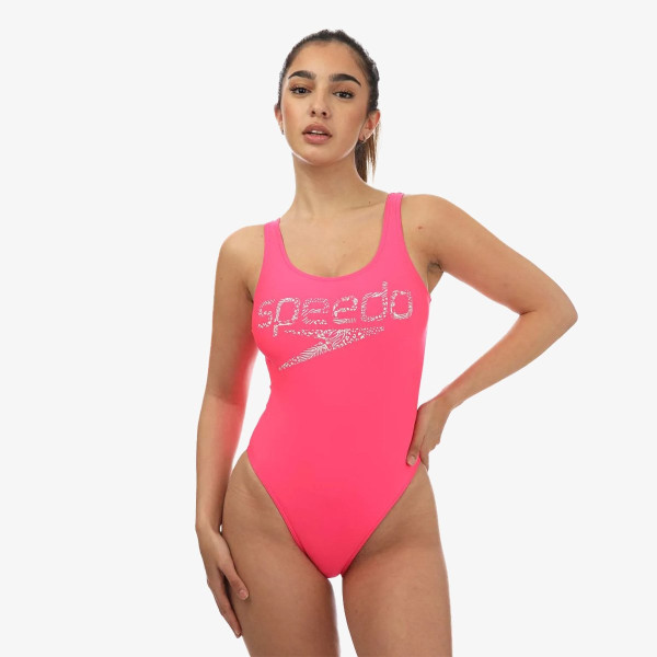 Speedo Бански костюм от една част Logo Deep U-Back 