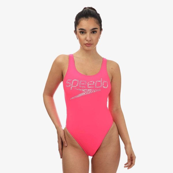 Speedo Бански костюм от една част Logo Deep U-Back 