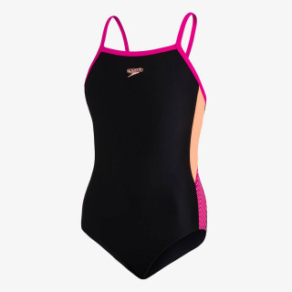 Speedo Бански костюм от една част DIVE TRSP MSBK JF BLACK/ORANGE 