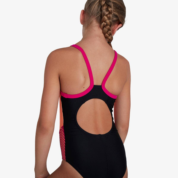 Speedo Бански костюм от една част DIVE TRSP MSBK JF BLACK/ORANGE 