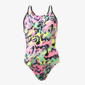 Speedo Бански костюм от една част ALV LANE LINE BACK JF PINK/YELLOW 