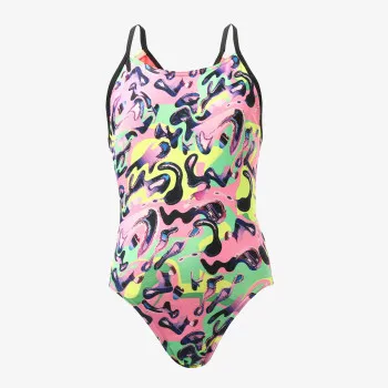 SPEEDO БАНСКИ КОСТЮМ ОТ ЕДНА ЧАСТ ALV LANE LINE BACK JF PINK/YELLOW 