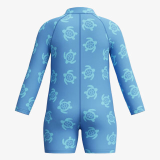 Speedo Long Sleeve Print Zip One Piece 