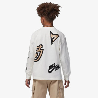 Nike Тениска с дълги ръкави JDB ALL OVER RETRO L/S TEE 