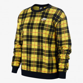 Nike W NSW CREW FLC AOP PLAID 