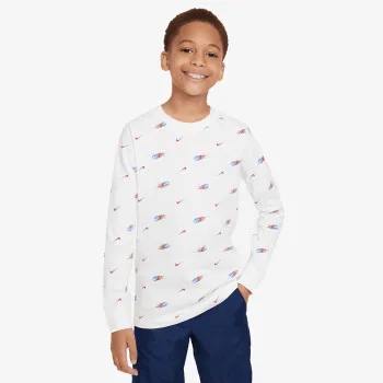 Nike Тениска с дълги ръкави K NSW LS TEE AOP BRANDMARK 