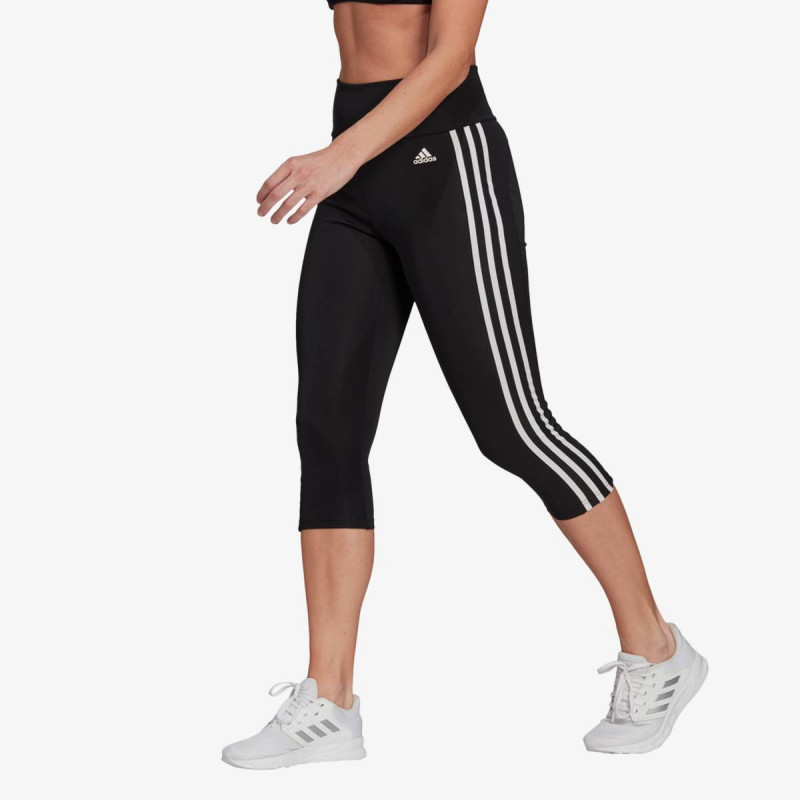 adidas DESIGNED TO MOVE HIGH-RISE 3-STRIPES 3/4 