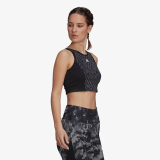 adidas Спортно бюстие ZEBRA PRINT CROP 