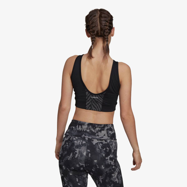 adidas Спортно бюстие ZEBRA PRINT CROP 