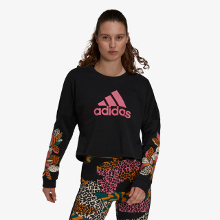 adidas FARM PRINT LOOSE CROPPED LOGO 