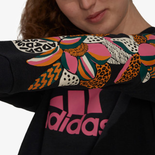 adidas FARM PRINT LOOSE CROPPED LOGO 