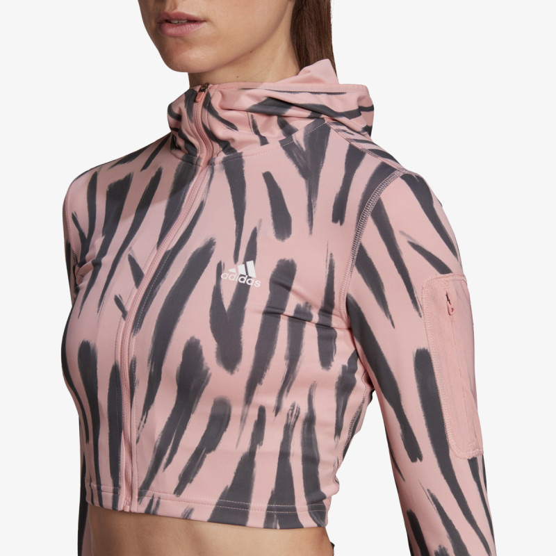 adidas Тениска с дълги ръкави RUN ICONS 3BAR ALL OVER PRINT 