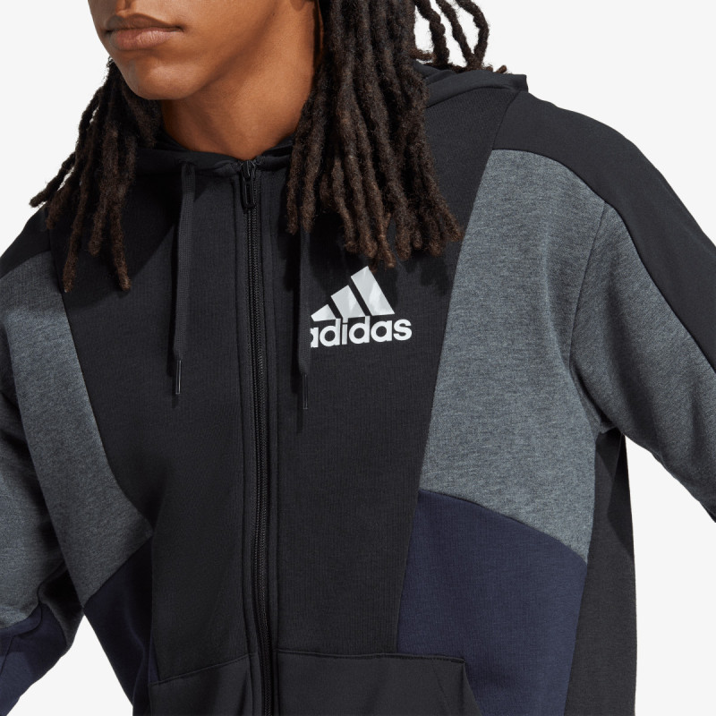 adidas Essentials Colorblock Full-Zip Hoodie 