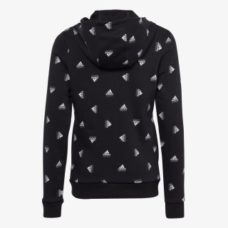 adidas Brand Love Print Cotton Full-Zip Hoodie 