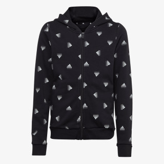 adidas Brand Love Print Cotton Full-Zip Hoodie 