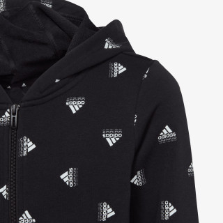 adidas Brand Love Print Cotton Full-Zip Hoodie 
