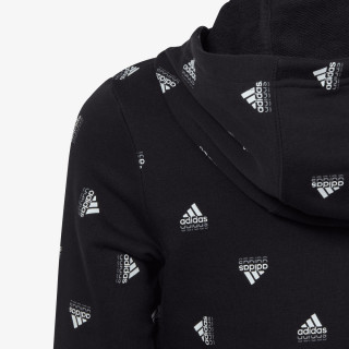 adidas Brand Love Print Cotton Full-Zip Hoodie 