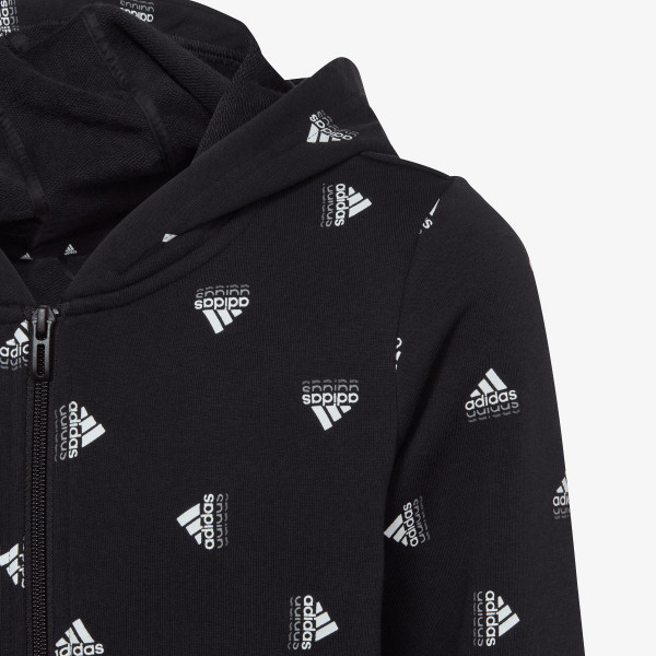 adidas Brand Love Print Cotton Full-Zip Hoodie 
