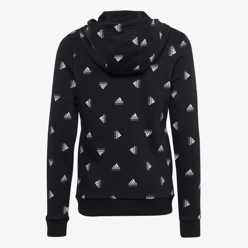 adidas Brand Love Print Cotton Full-Zip Hoodie 