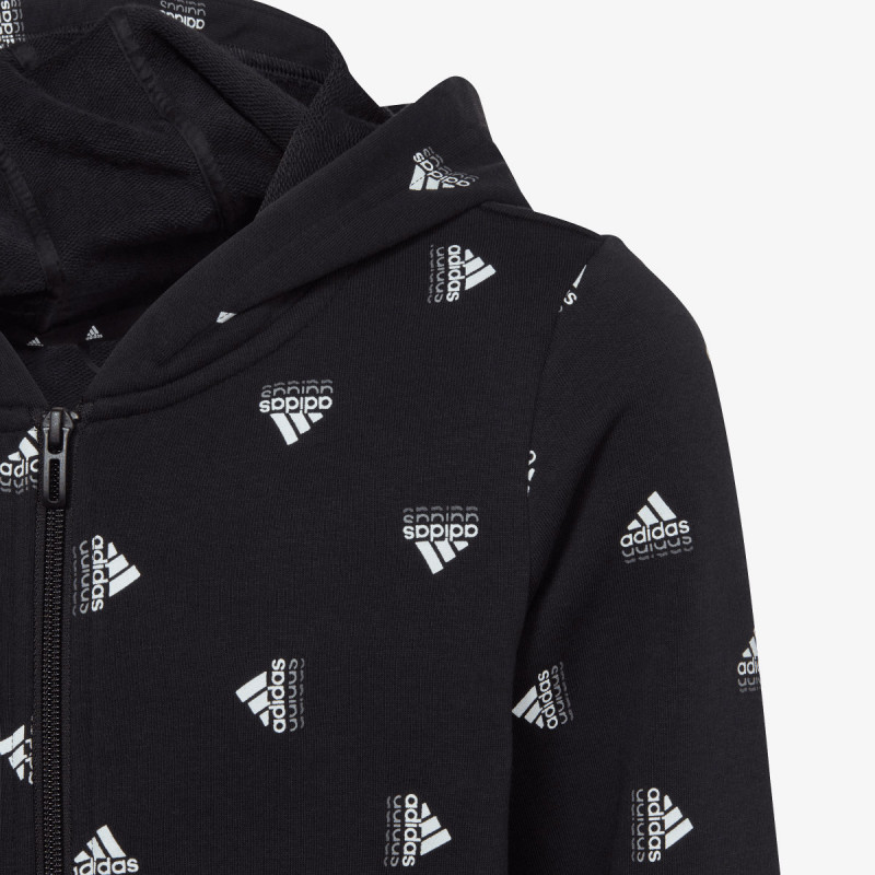 adidas Brand Love Print Cotton Full-Zip Hoodie 