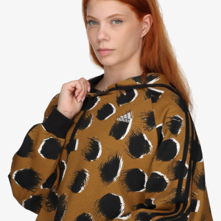 adidas Essentials 3-Stripes Animal Print Hoodie 