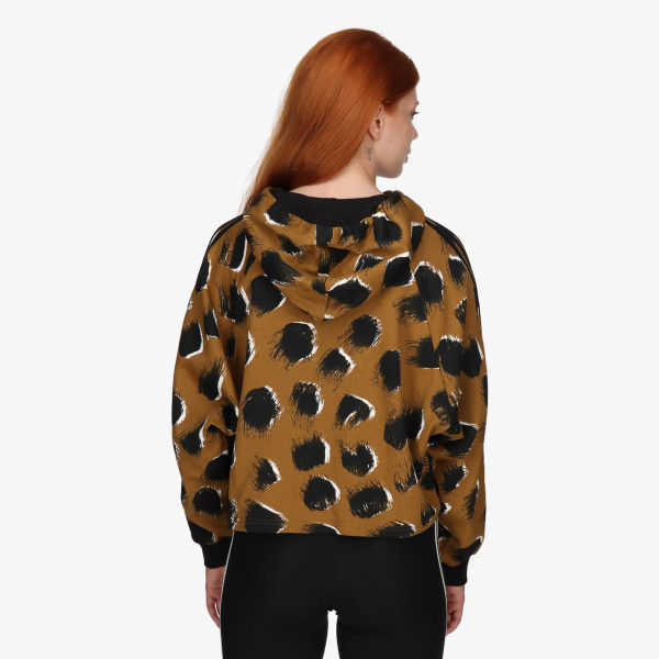 adidas Суитшърт Essentials 3-Stripes Animal Print Hoodie 