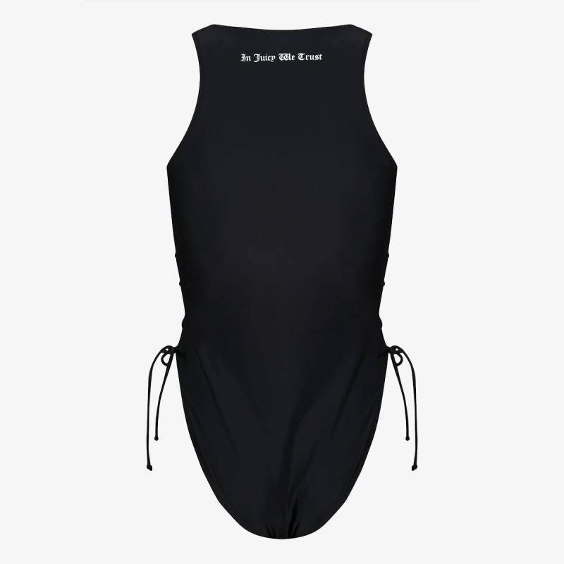 JUICY COUTURE ONE PIECE SWIMSUIT WITH LATTICE DETAIL 
