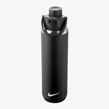 Nike- JR БУТИЛКA ЗА ВОДА NIKE SS RECHARGE CHUG BOTTLE 24 OZ BLACK 
