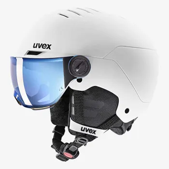 Uvex Каска uvex rocket jr. visor white - black mat 