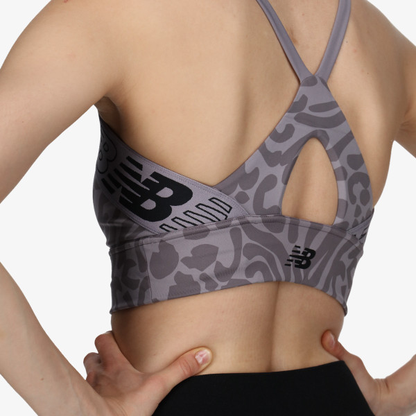 New Balance Спортно бюстие Relentless Printed Crop Bra 