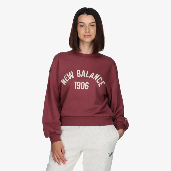 New Balance Суитшърт Essentials Varsity Fleece Crew 