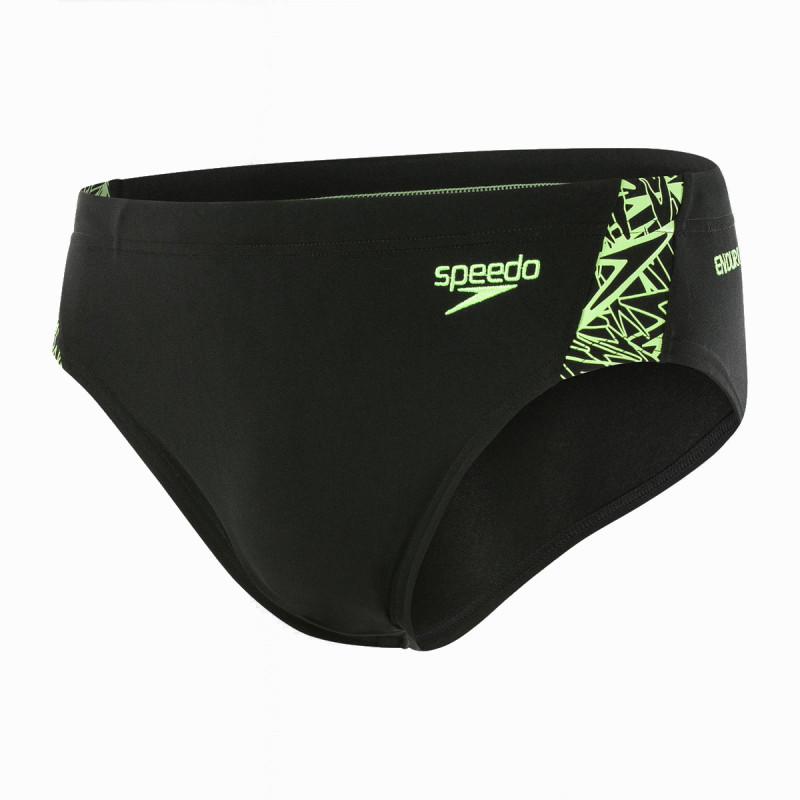 Speedo Къси панталони за плуване BOOM SPL 7CM BRF AM BLACK/GREEN 